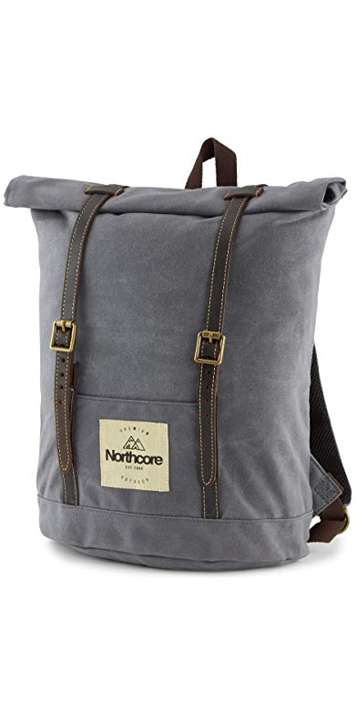 2025 Northcore Waxed Canvas Backpack NOCO118 - Olive Green
